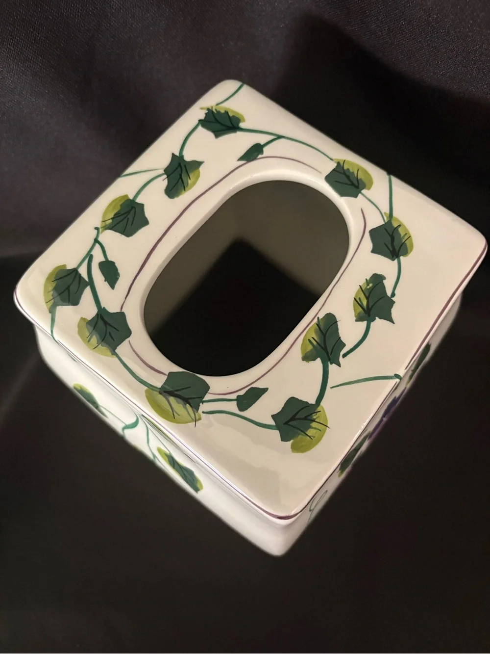 Waverly Garden Room Sweet Violets Tissue Kleenex Box Cover Floral Cottage